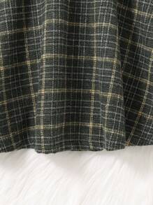 SHEIN Cô gái Tween Kẻ sọc Màu xanh lá Bộ đồ - màu xanh lá - Xem 6