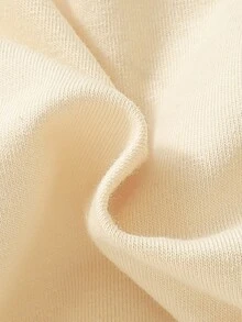 嬰兒女裝荷葉邊扭結前短袖上衣和卡通圖案短褲