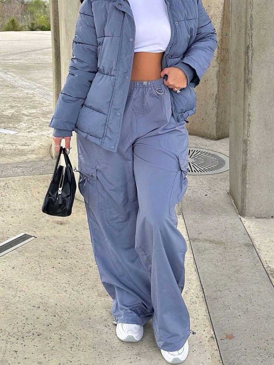 女士長褲 - 藍色 - 查看 1