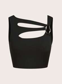 SHEIN ICON Camiseta Sin Mangas - Negro - Ver 1