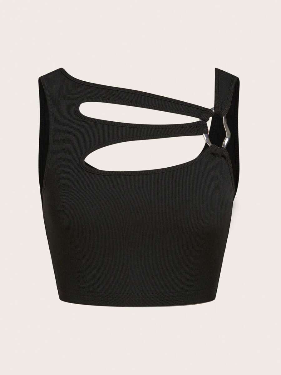 SHEIN ICON Camiseta Sin Mangas - Negro - Ver 1