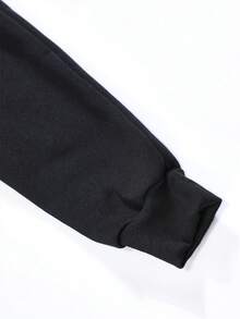 SHEIN LUNE Của phụ nữ Cầu vồng In Hoodie Áo nỉ - màu đen - Xem 5