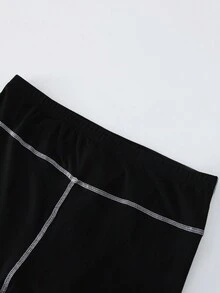 SHEIN LUNE Kích thước lớn Của phụ nữ Khối màu Đường may Eo Xà cạp - màu đen - Xem 5