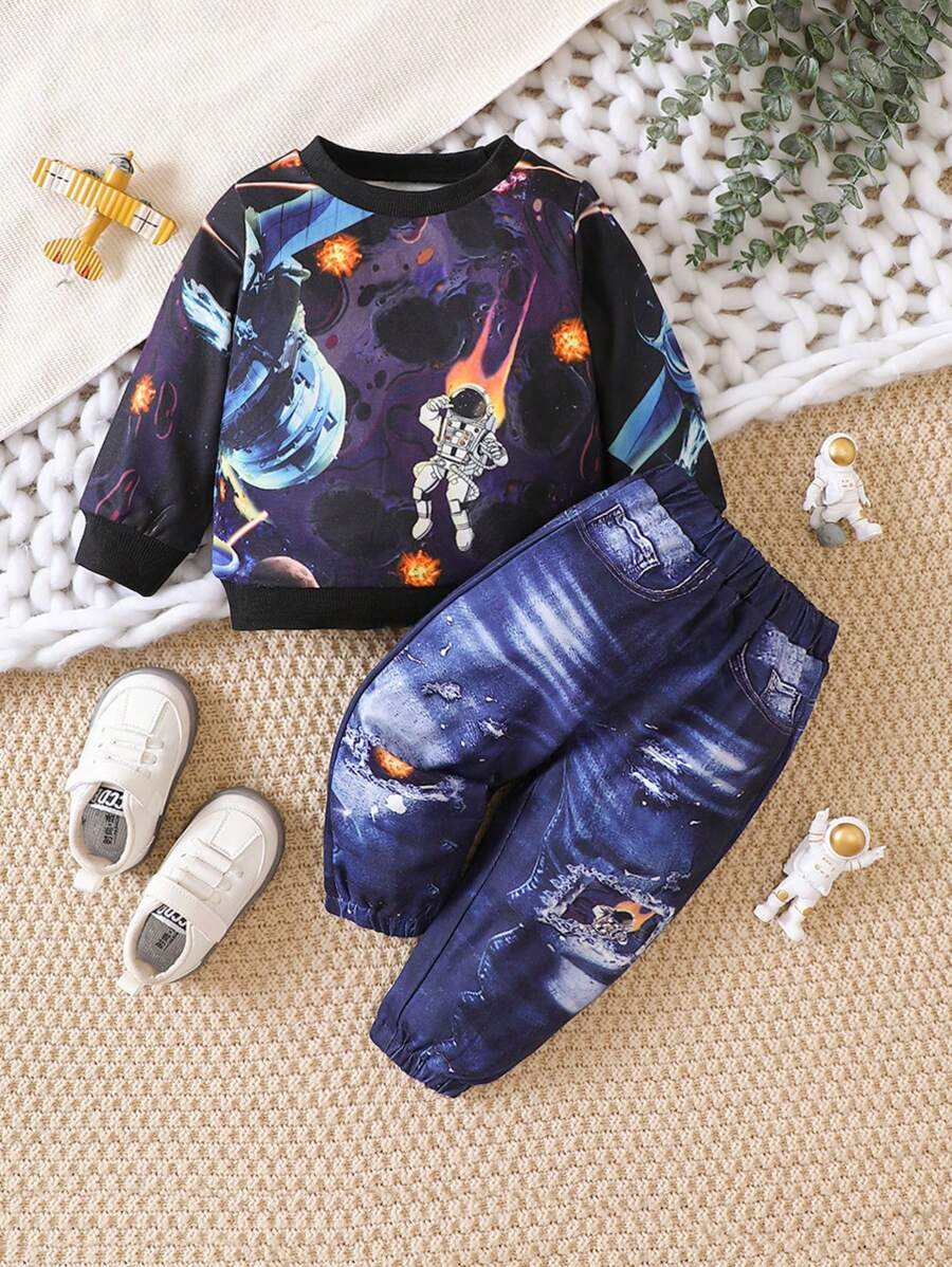 Conjunto De Moda Para Bebés De Estilo Callejero - Multicolor - Ver 1