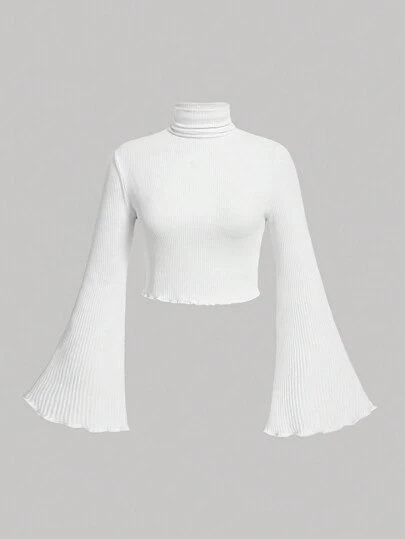 SHEIN MOD 女士加大號喇叭袖t恤