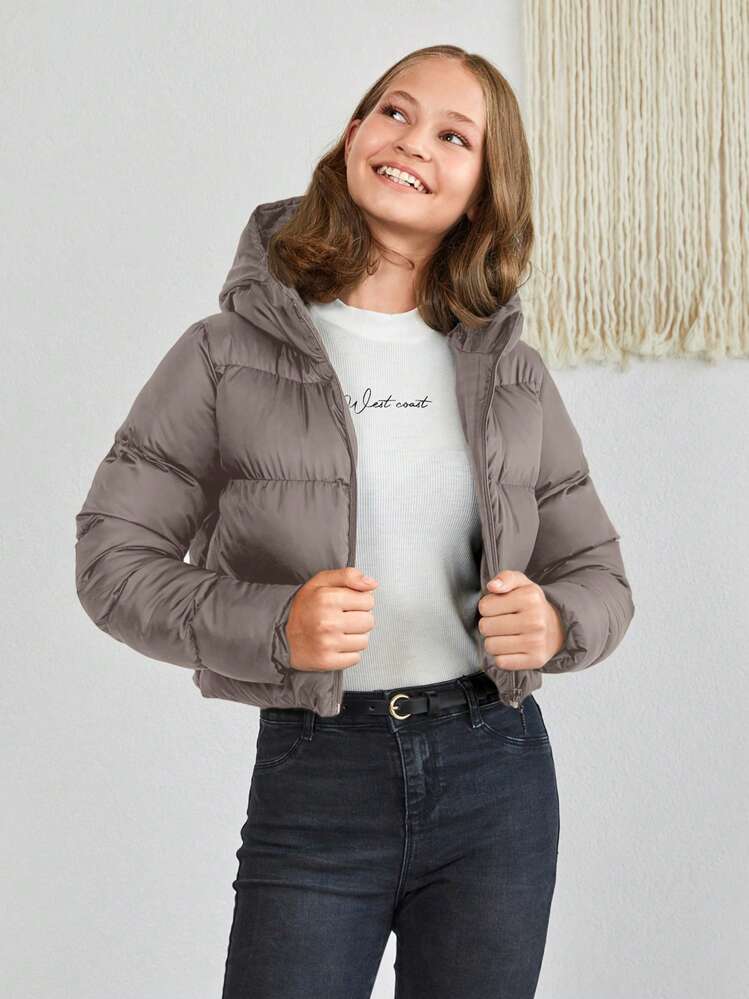 Girls short padded jacket sale