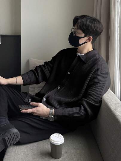 DAZY 男士纽扣领开衫夹克 秋冬