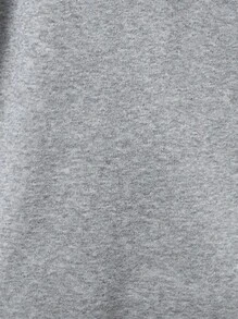 EMERY ROSE Áo khoác có mũ trùm đầu lót nhiệt có dây rút - Xám - Xem 3