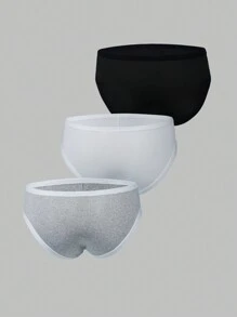 Men's Solid Color Triangle Underwear (3 Pieces Per Pack) - Multicolor - View 9