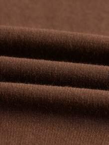 SHEIN BASICS Talla grande Mono de pierna ancha unicolor con bolsillo oblicuo