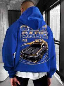 男士運動衫 - 寶藍色 - 查看 1