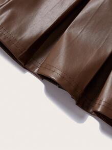 SHEIN ICON Women's Pu Mini Skirt