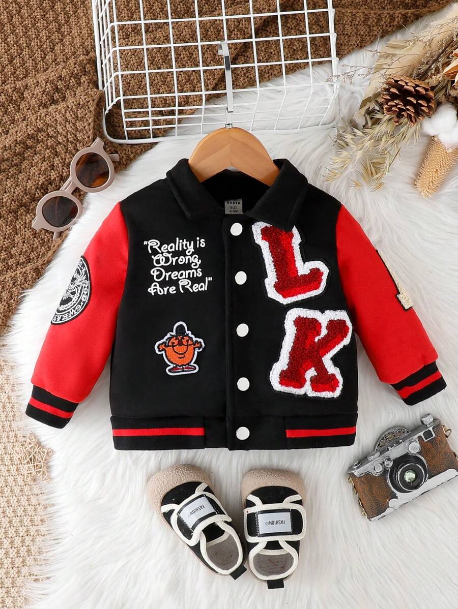Baby Boy Colorblock Jacket For Spring And Autumn SHEIN Malaysia
