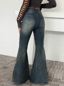 SHEIN ICON 女式無腰帶喇叭牛仔褲