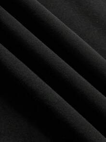 SHEIN EZwear Women's Skeleton Print Fleece Sweatshirt - Black - View 5