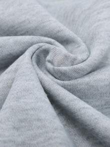 Sudadera con capucha de manga raglán para hombre con estampado de cara sonriente - Gris - Ver 6