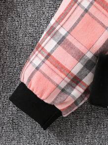 SHEIN Lässiges Und Warmes 2-teiliges Set Mit Plüschhasen-design Für Kleinkinder Und Mädchen Für Herbst Und Winter