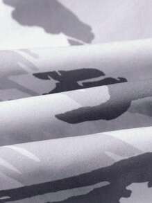 Manfinity Sport Corelite 男款迷彩束口連帽運動夾克，運動上衣 - 淺灰紫 - 查看 5