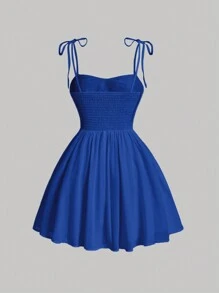 SHEIN MOD 女士百褶細肩帶連身裙