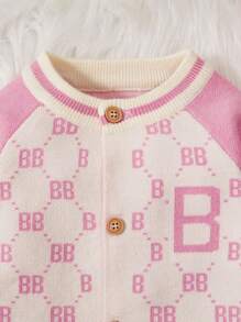 Baby Boys' Cardigan With Letter Pattern