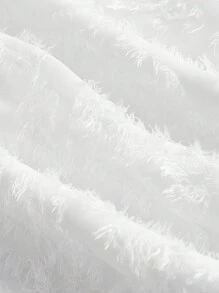 SHEIN MOD Women's Cut-out Ruffled Sleeve Bust Pleated Dress - White - View 4