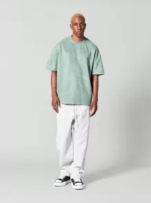 SUMWON Áo phông Sumwo Oversized Mint Green Lucky Charm Ngày lễ Thánh Patrick Streetwear Casual Irish-Themed Short Sleeve Crew Neck Tee - màu xanh lá - Xem 5