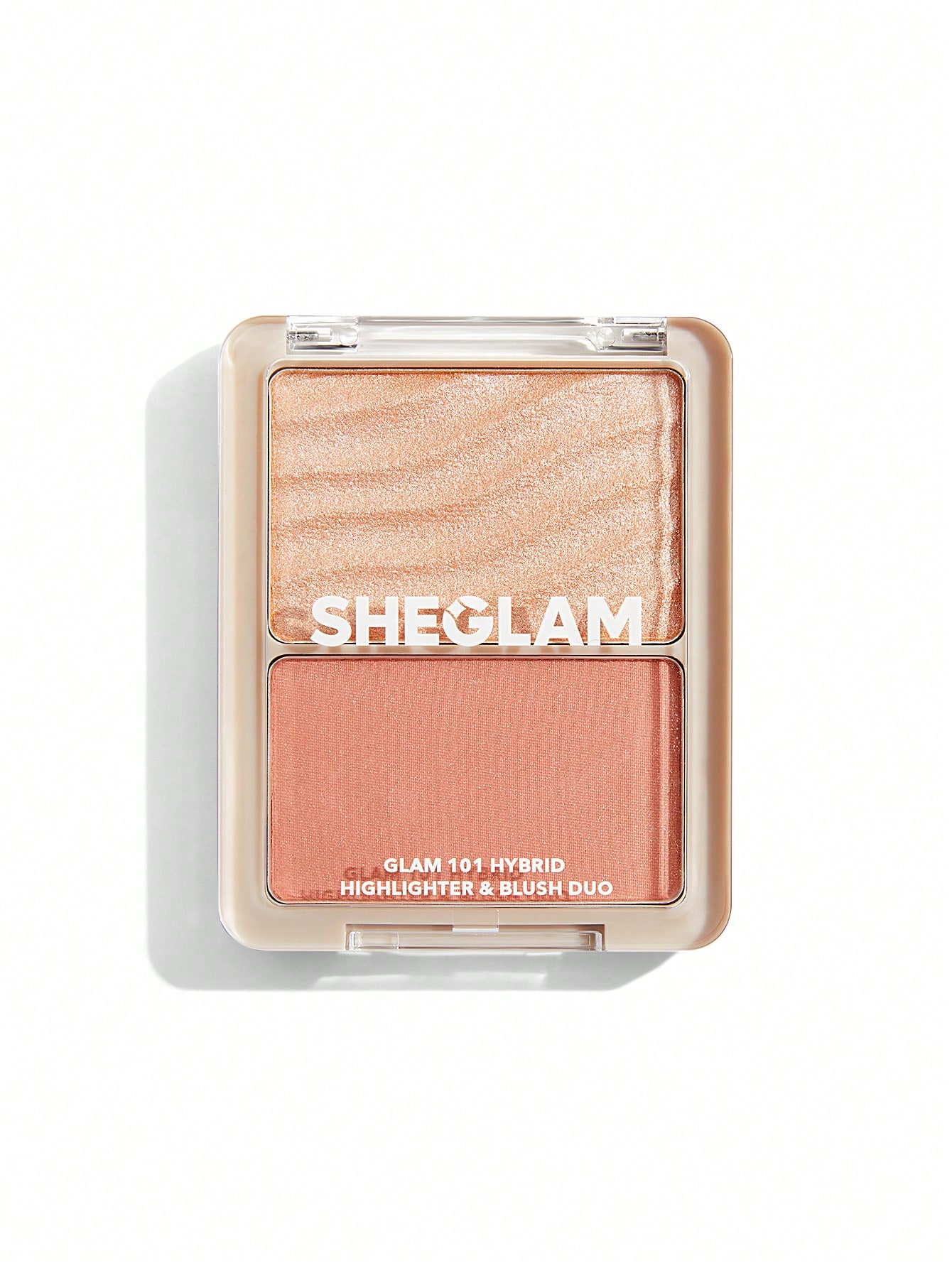 SHEGLAM مجموعة بودرة هايلايتر وأحمر خدود هجينة من Glam 101-St. Tropez Blush Highlighter Powder Palette غير قابلة للتلاشي ومتعددة الاستخدامات وغير دهنية ولامعة وخفيفة الوزن وناعمة أحمر خدود Pink Brown Rosa Blush حمره بلشر علامة تجارية