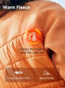 In My Nature 女口袋設計橙色抓絨夾克 - 橘色 - 查看 3