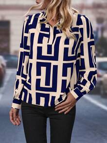 SHEIN Clasi Camisa Con Estampado Integral - Multicolor - Ver 4