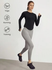 GLOWMODE Căn giữa Nhanh khô Áo thun thể thao  chạy Tập huấn - màu đen - Xem 6