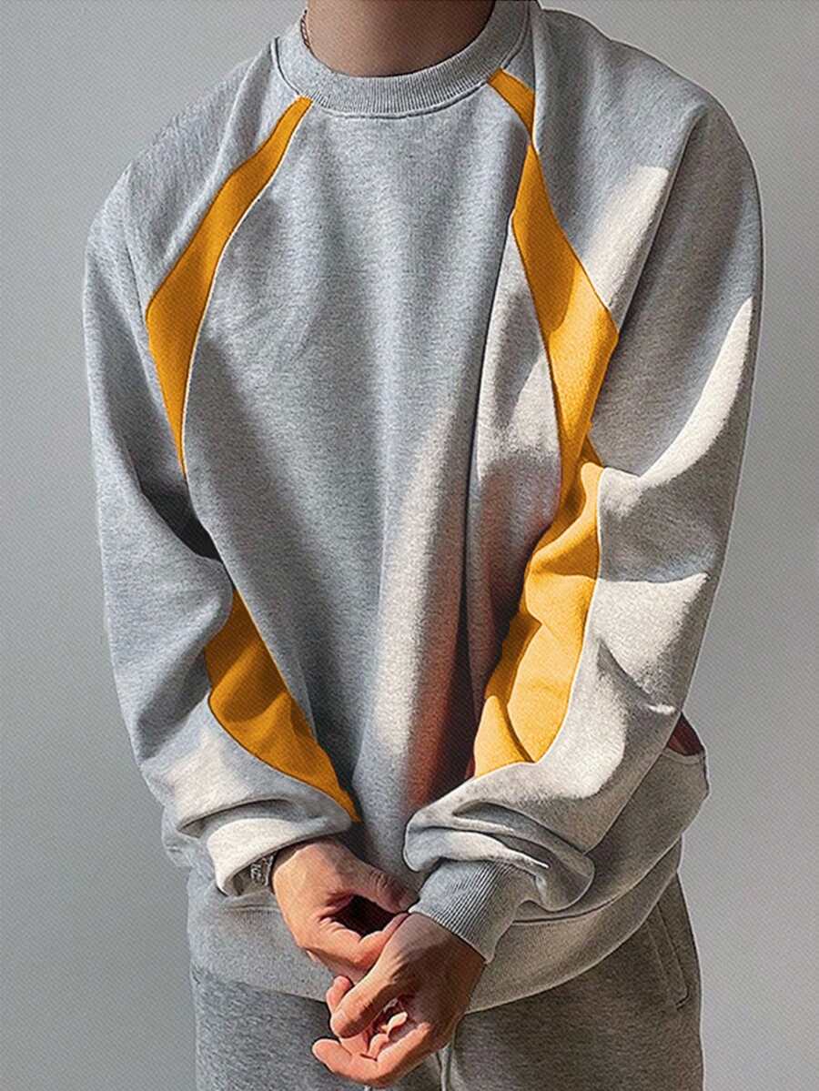 Manfinity Hypemode Nam Chặn màu Lót nhiệt Áo nỉ - Nhiều màu - Xem 1