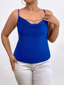 Celure Của phụ nữ Áo cổ bò Áo ba lỗ Áo - Xanh đậm - Xem 4