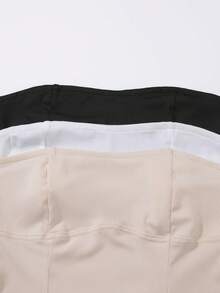 SHEIN Unity 簡約百搭細節裝飾無肩帶上衣 - 彩色 - 查看 13