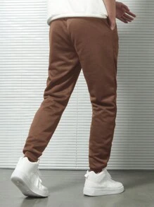 RueChic Pantalones De Chándal Para Hombres Con Estampado De Letras