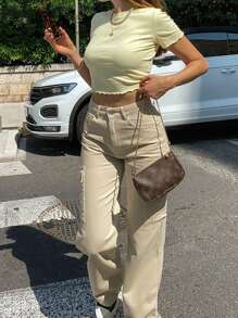 NVFelix New Arrival Women's Casual Utility Pants For Fall - Everyday Wear,Lvory - Beige - View 4