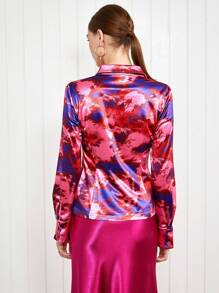 BizChic Của phụ nữ In Nút xuống Áo - Nhiều màu - Xem 2