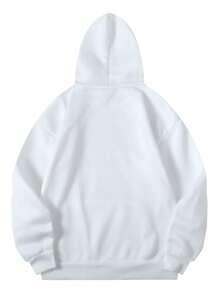 INAWLY Sudadera con capucha de manga larga con diseño de patrón de texto y cordón, blusas de manga larga