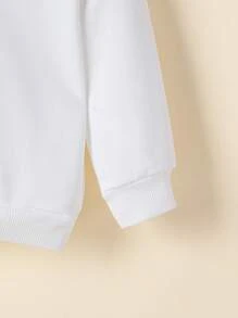 Baby Girl Heart Print Sweatshirt - White - View 4