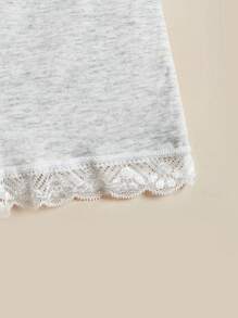 SHEIN Vintaside Kids Young Girl Basic And Comfortable Underwear, 8 Pieces Set Of Square Shorts In Neutral Colors