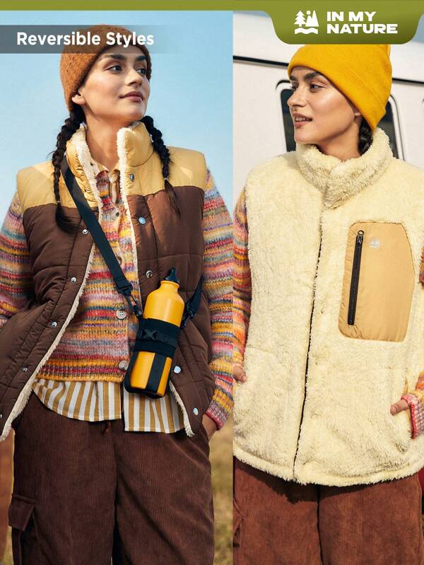 In My Nature Outdoor Sports Reversible Warm Vest For Autumn And Winter