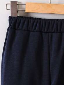 2pcs Solid Color Thickened Sweatpants For Toddler Boys - Multicolor - View 3