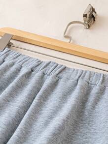 SHEIN LUNE 大尺碼拼色長褲 - 灰色 - 查看 4