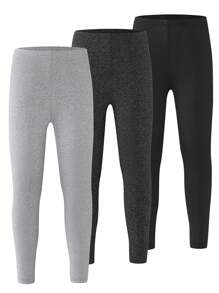 少女同色打底褲3入組 - 彩色 - 查看 1