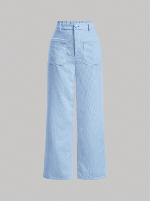 SHEIN MOD Pantalon Droit À Rayures Verticales Pour Dames