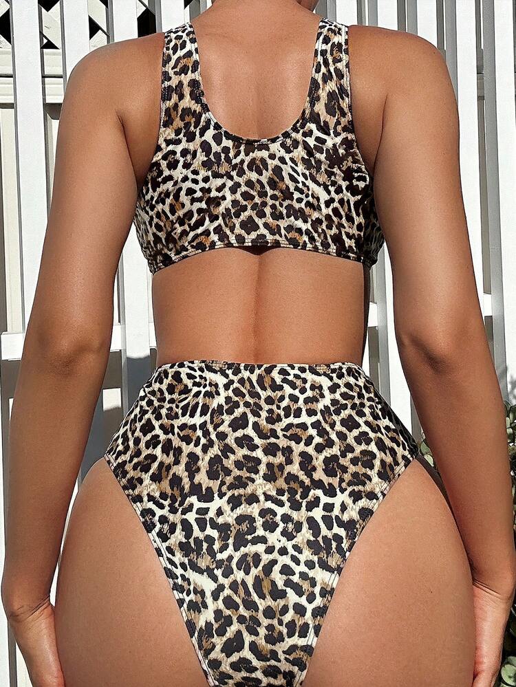 Women's Leopard Print Swimwear Set Summer
