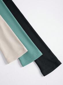 EMERY ROSE 女款素色圓領t卹 3入組 - 青碧色 - 查看 6