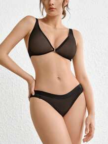 Ocili Women's Casual Comfy Plain Knitted Fabric Multicolor Bikini Panties 3 Packs - Multicolor - View 7