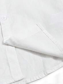 男童(小)領結正裝襯衫 - 白色 - 查看 5