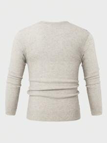 RueChic Men's Graphic Pattern Sweater - Grey - View 2