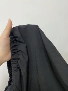 European And American Fashion Women's Off-shoulder Solid Loose Casual Jumpsuit - Black - View 3